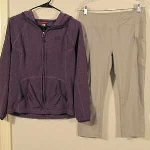 The North Face Fleece Jacket & Gray Reebok Leggings